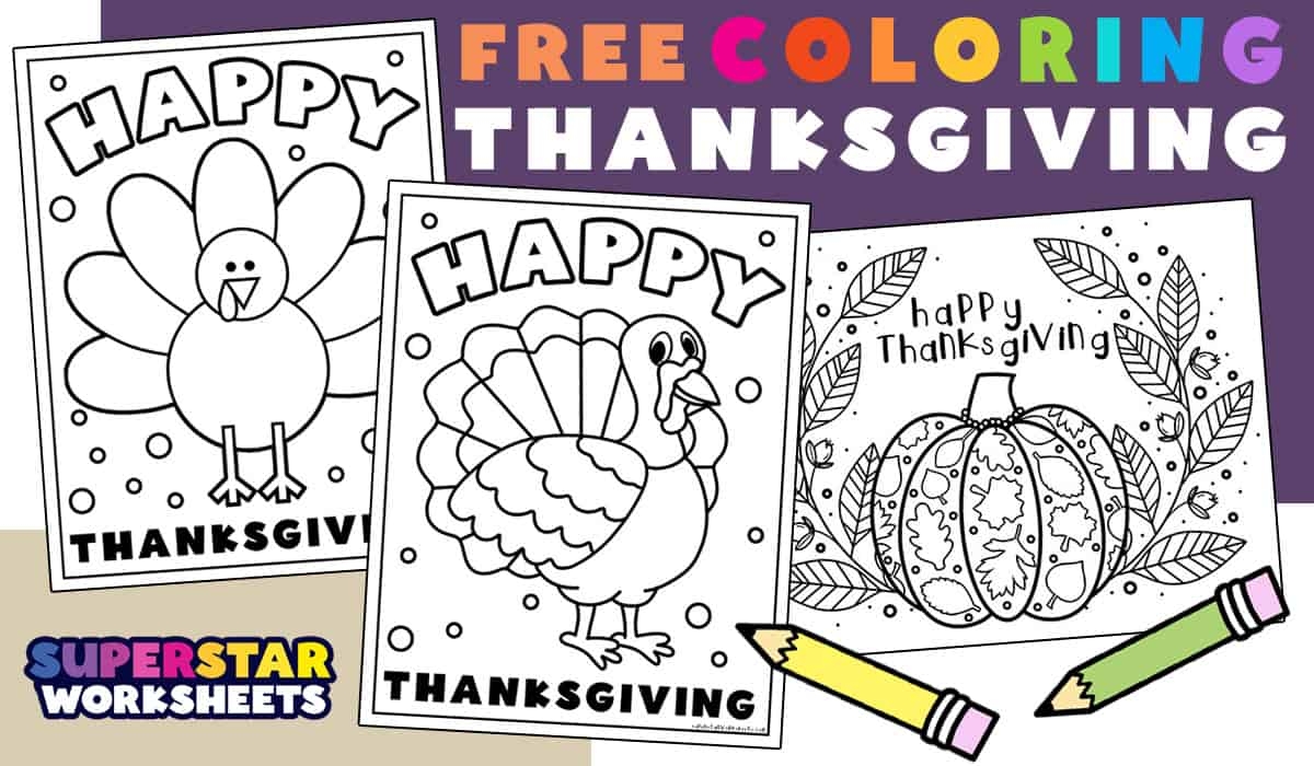 Free Printable Coloring Sheet Thanksgiving