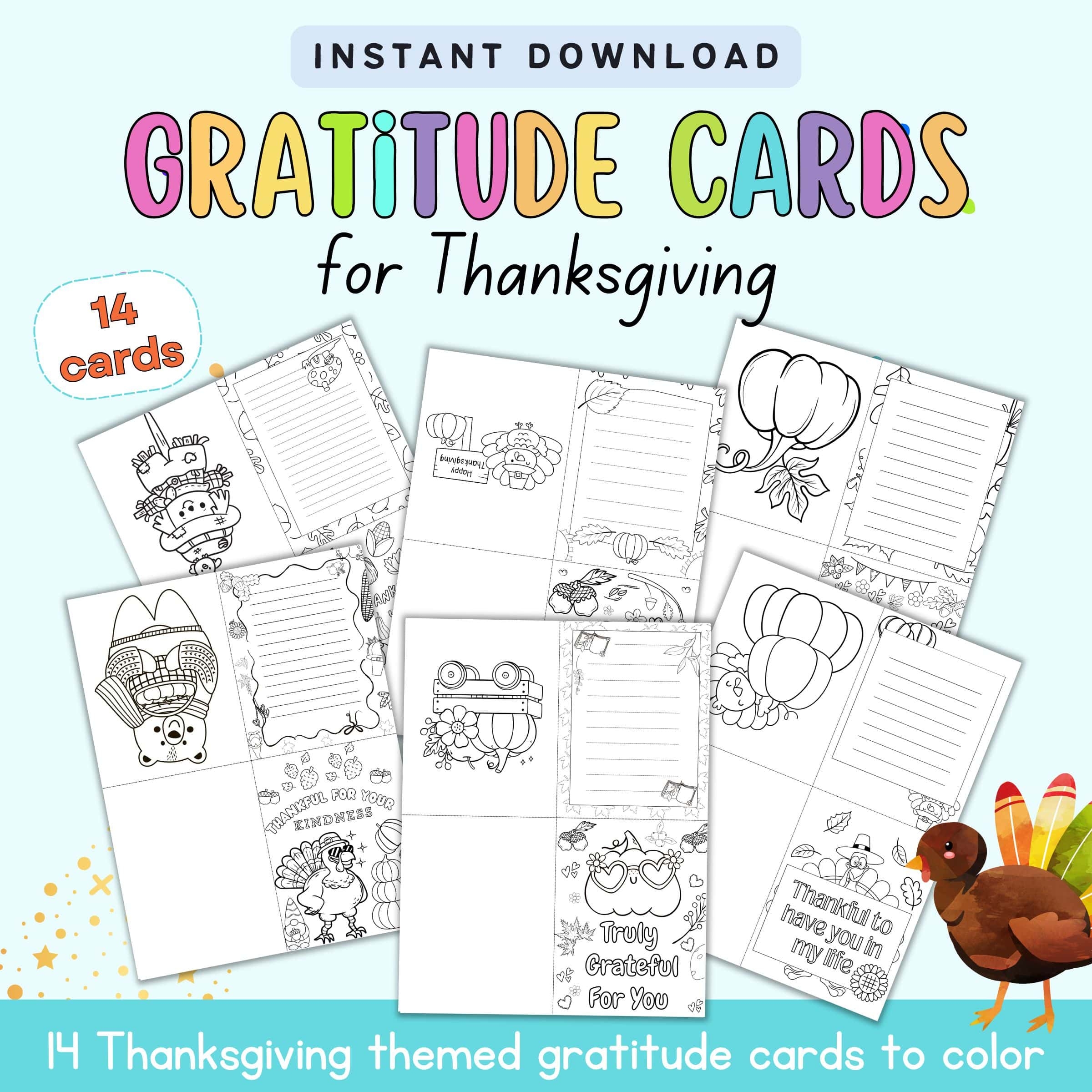 Printable Thanksgiving Cards For Kids