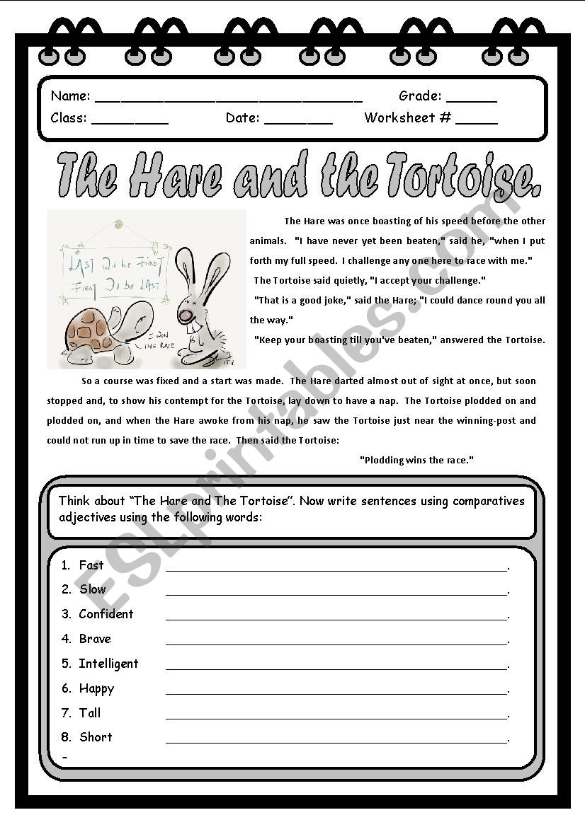 Printable Fables For Second Grade