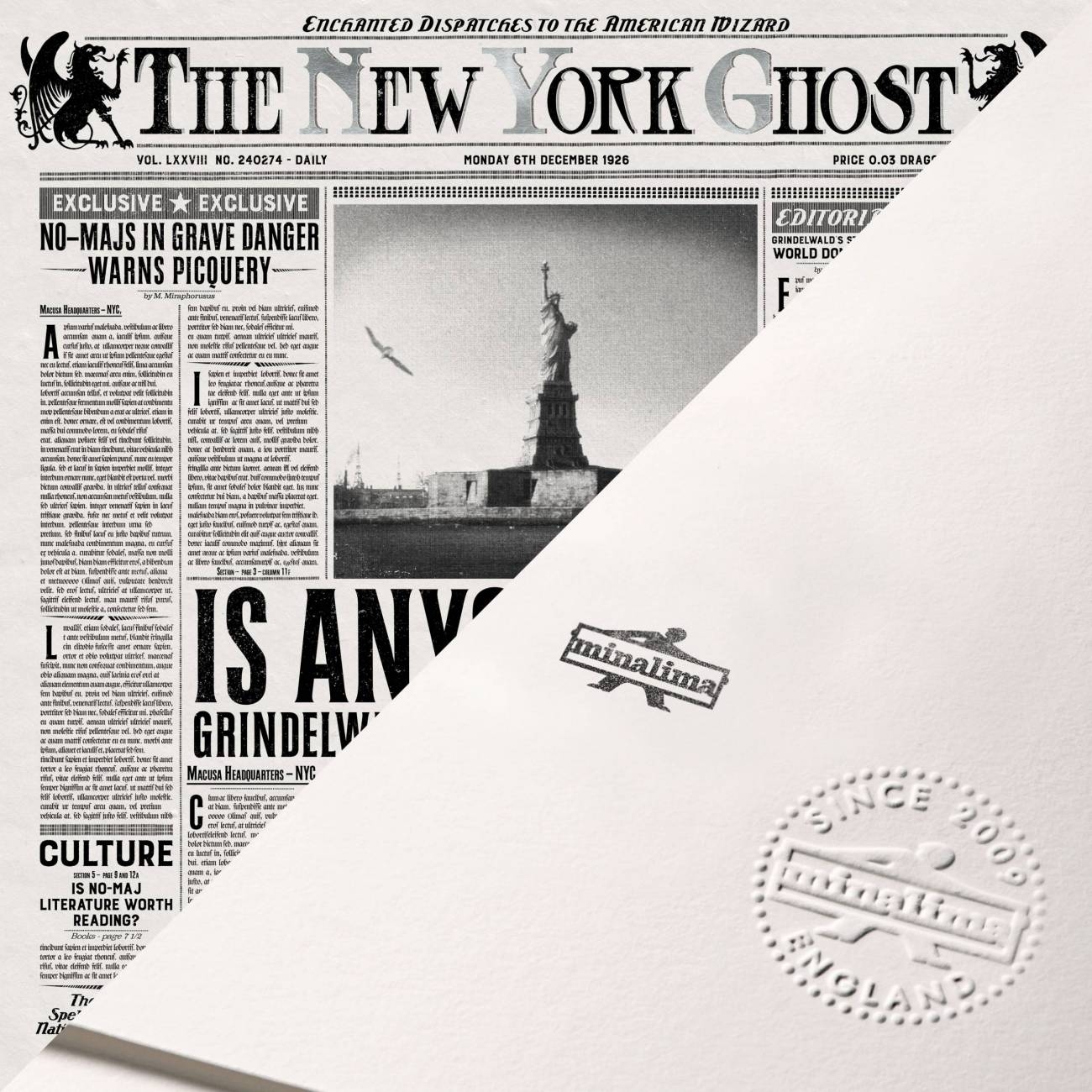 The New York Ghost Is Anyone Safe Grindelwald Spreads Fear Worldwide MinaLima