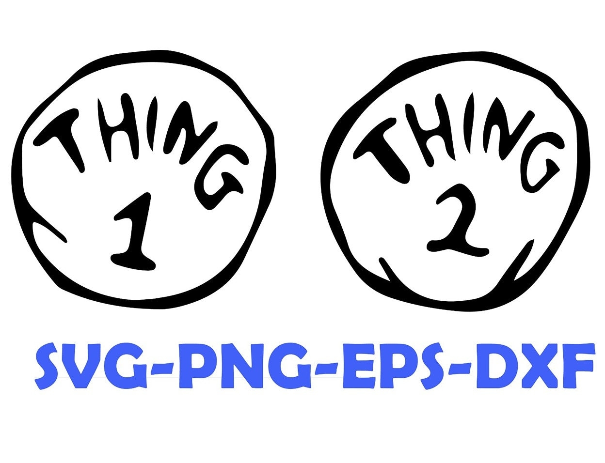 Thing Alphabet SVG Thing 1 And Thing 2 SVG Dr Seuss Inspired Alphabet Design For Cricut Etsy