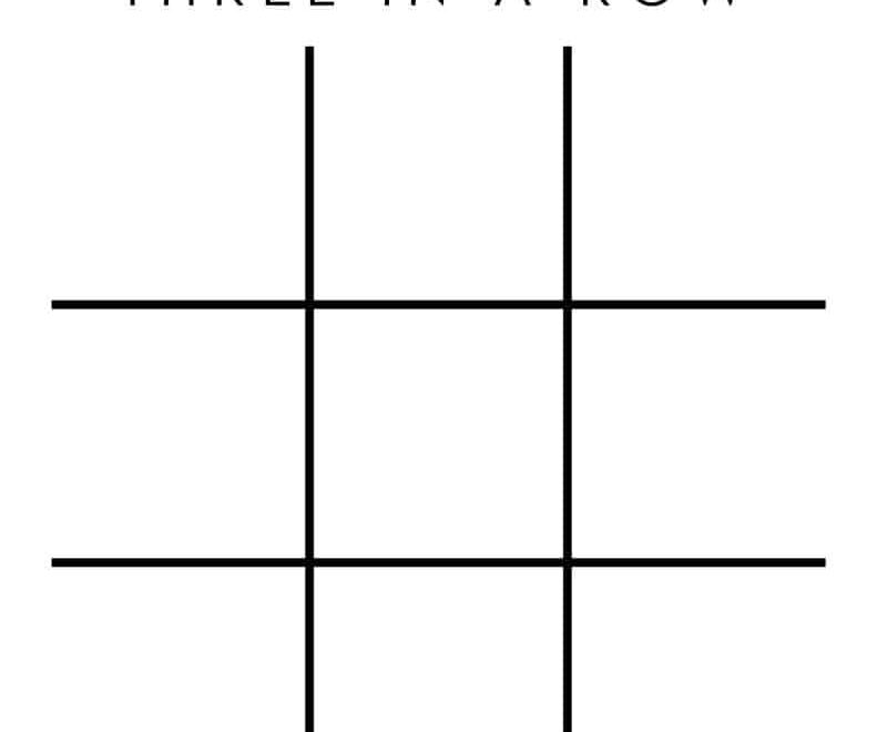 Tic Tac Toe Board Printable Free PDF Templates