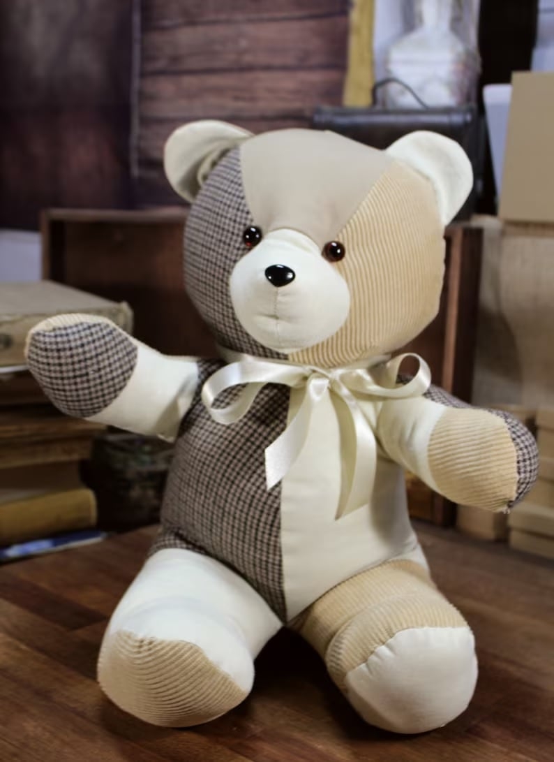 Free Printable Patchwork Teddy Bear Pattern
