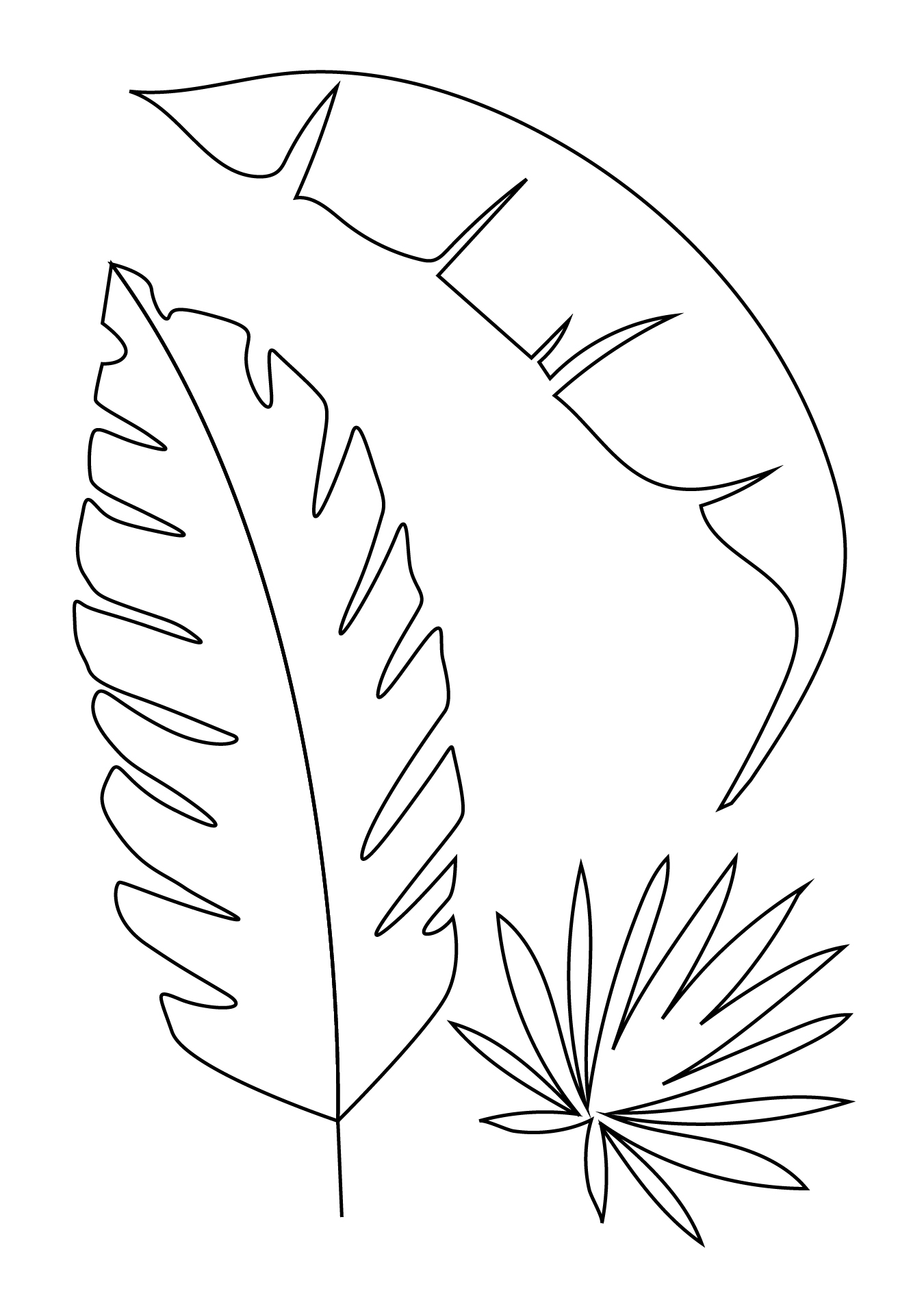Tropical Leaf Template Printable
