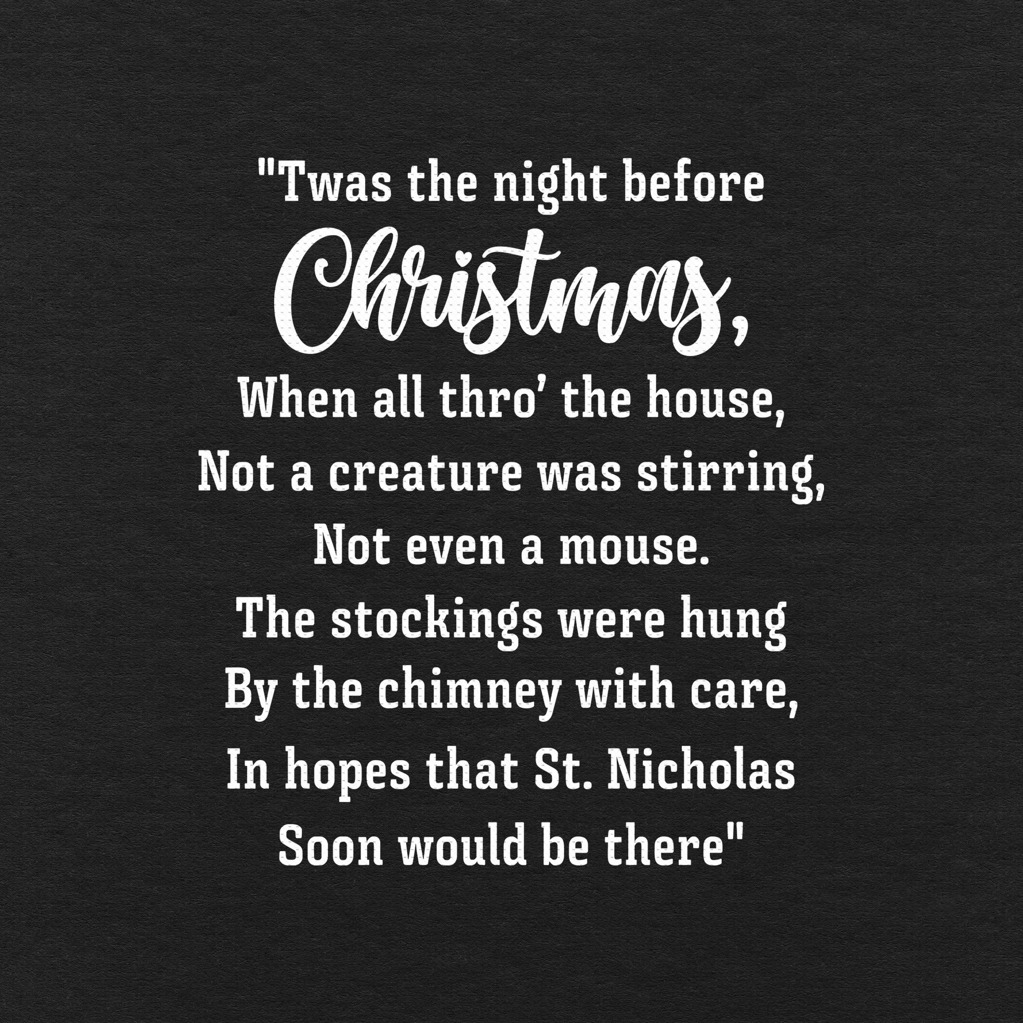 Twas The Night Before Christmas Svg Png Eps Pdf Files Christmas Sign Svg Christmas Poem Svg Cricut Silhouette Etsy