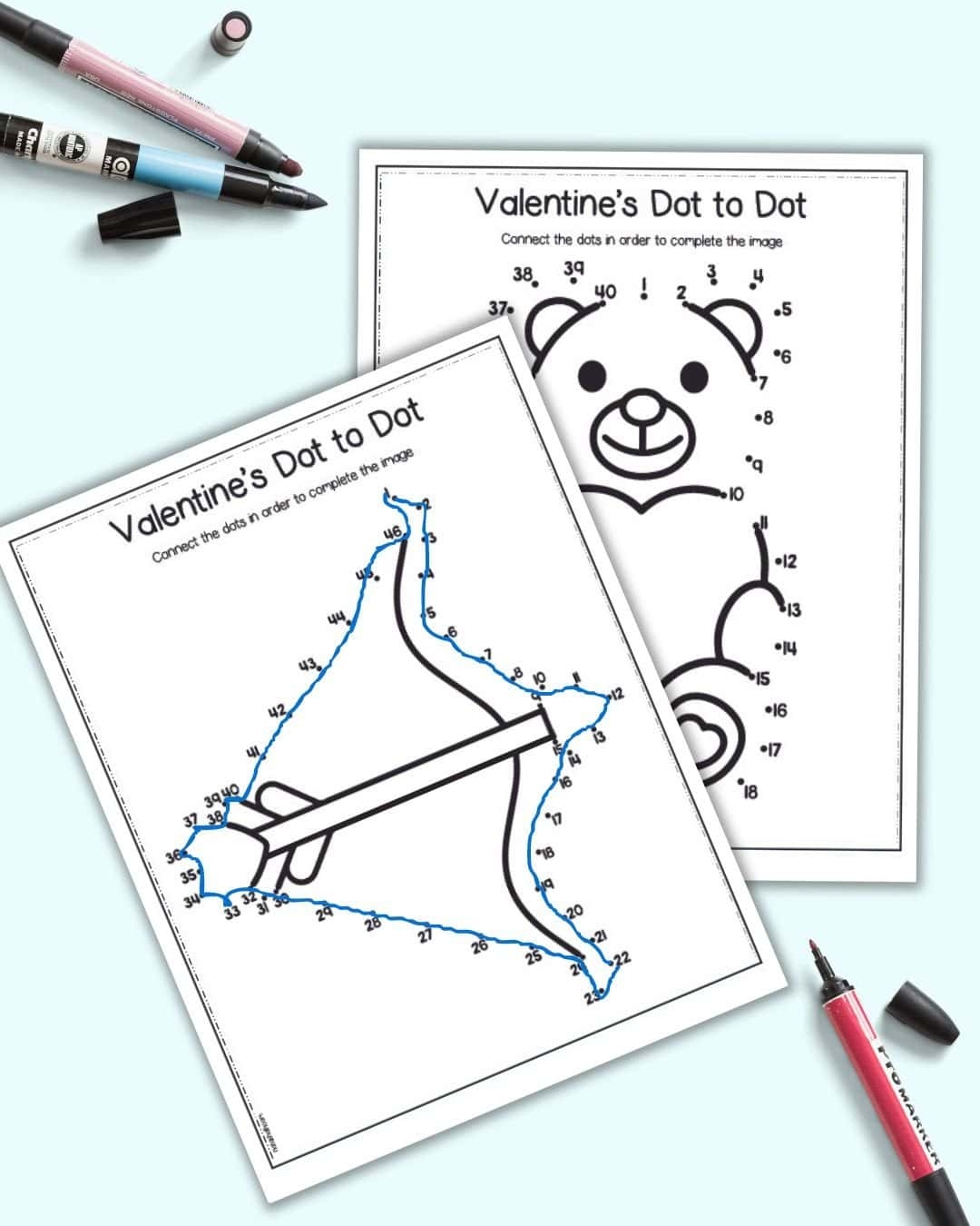 Valentine s Day Connect The Dots Free Printables The Artisan Life