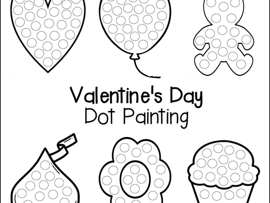 Valentine s Day Dot Painting The Resourceful Mama