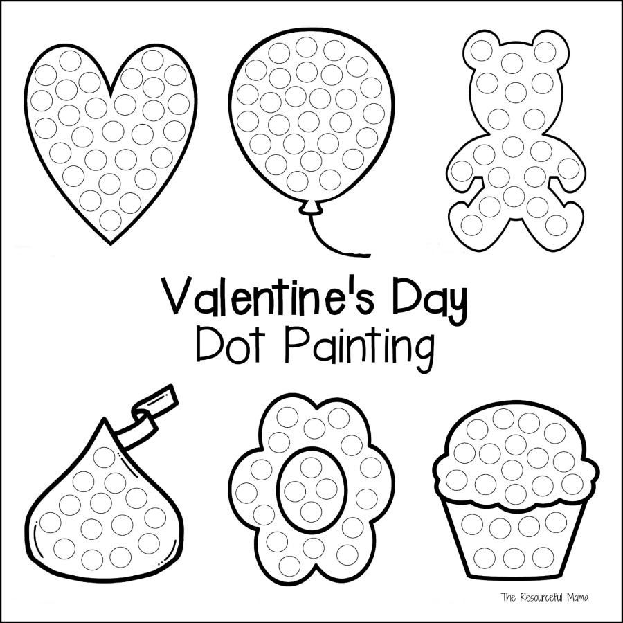 Valentine s Day Dot Painting The Resourceful Mama