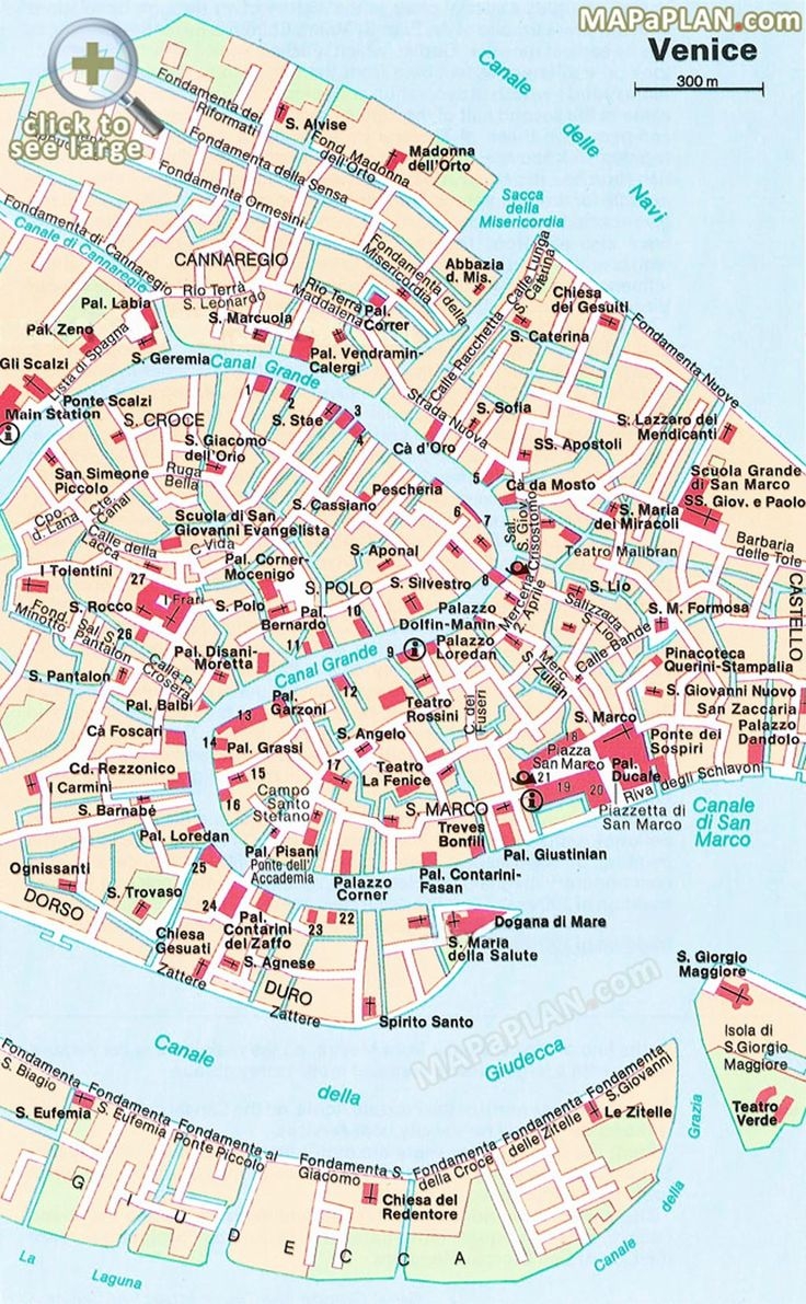 Venice Maps Top Tourist Attractions Free Printable City Street Map