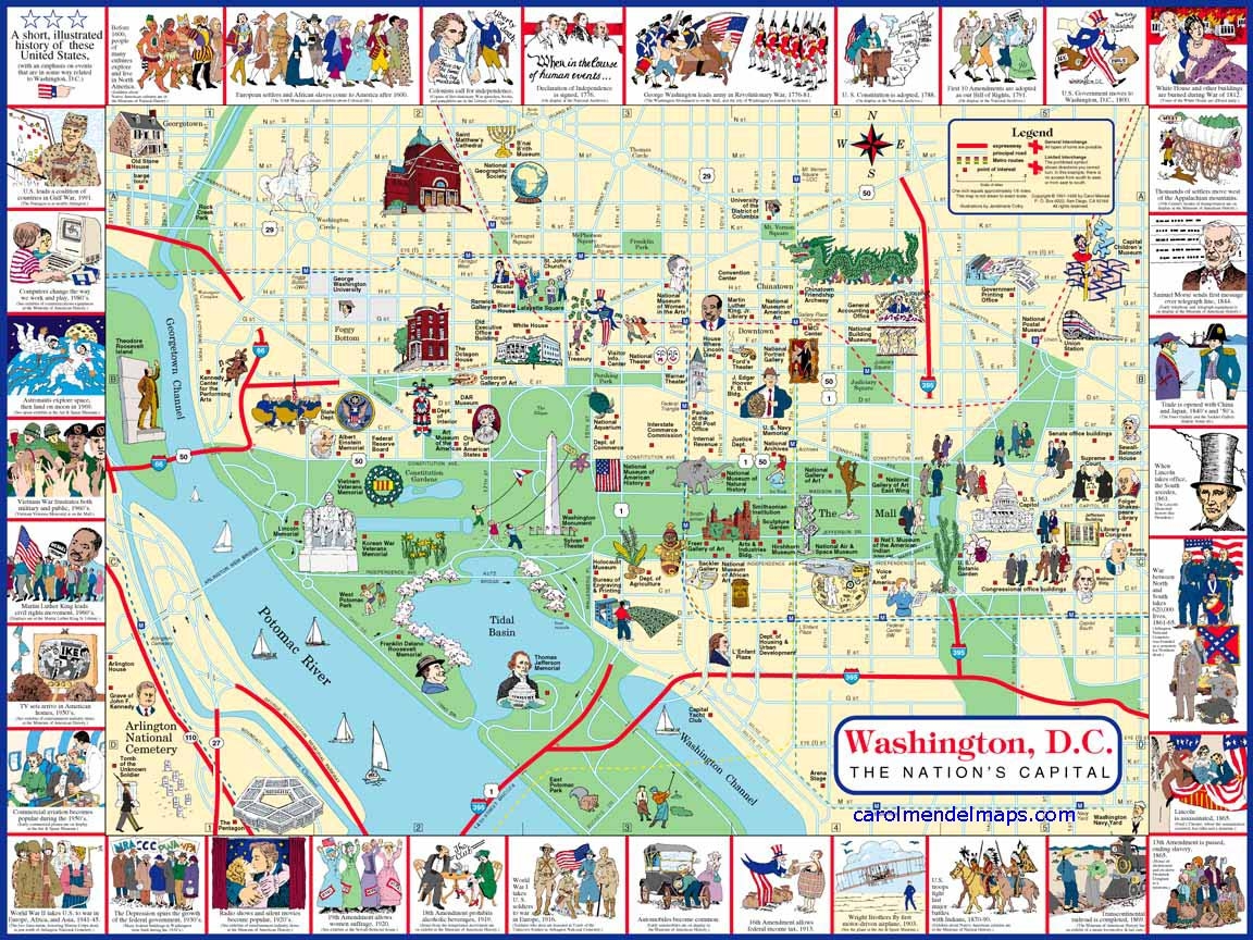 Washington Dc Tourist Map Printable