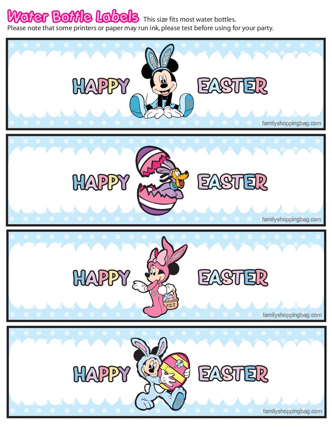 Free Printable Mickey Mouse Water Bottle Labels