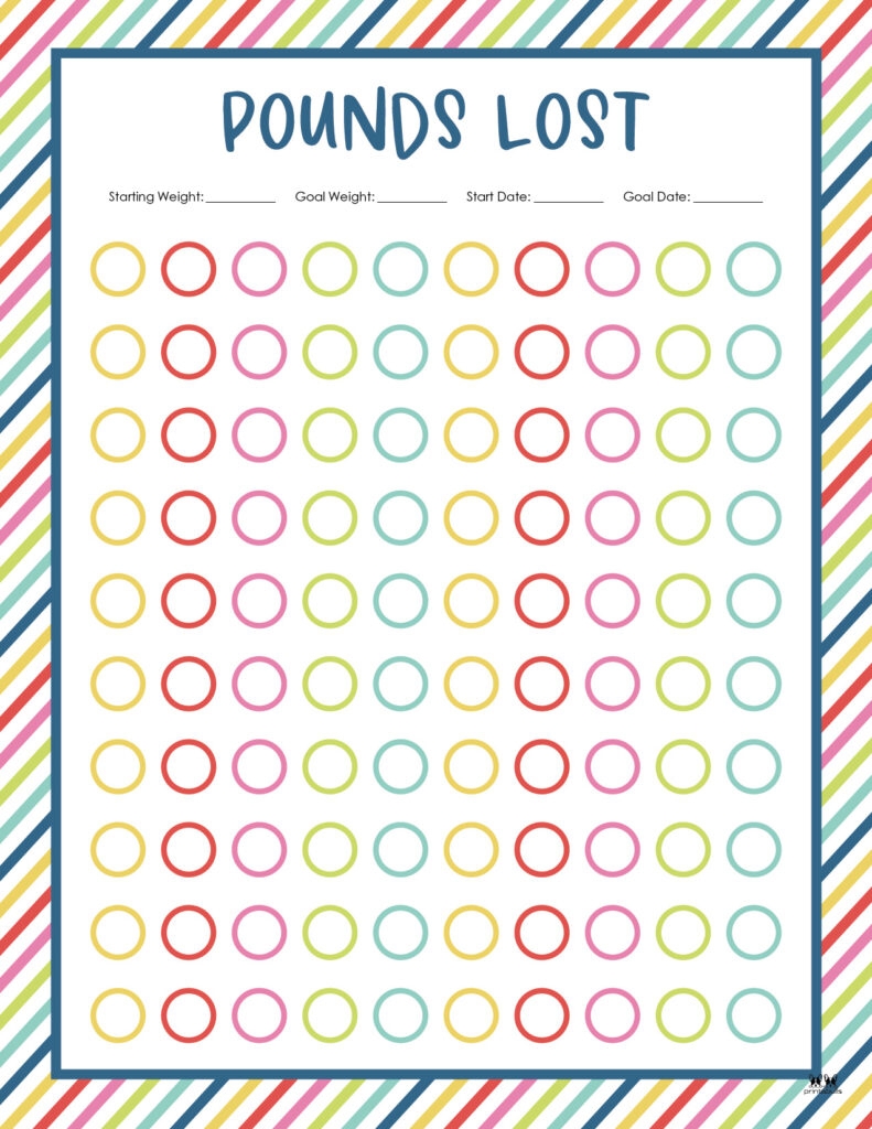 Weight Loss Trackers 29 FREE Printables Printabulls