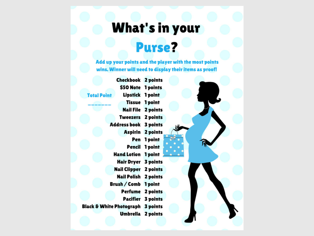 Whats In Your Purse Free Printable
