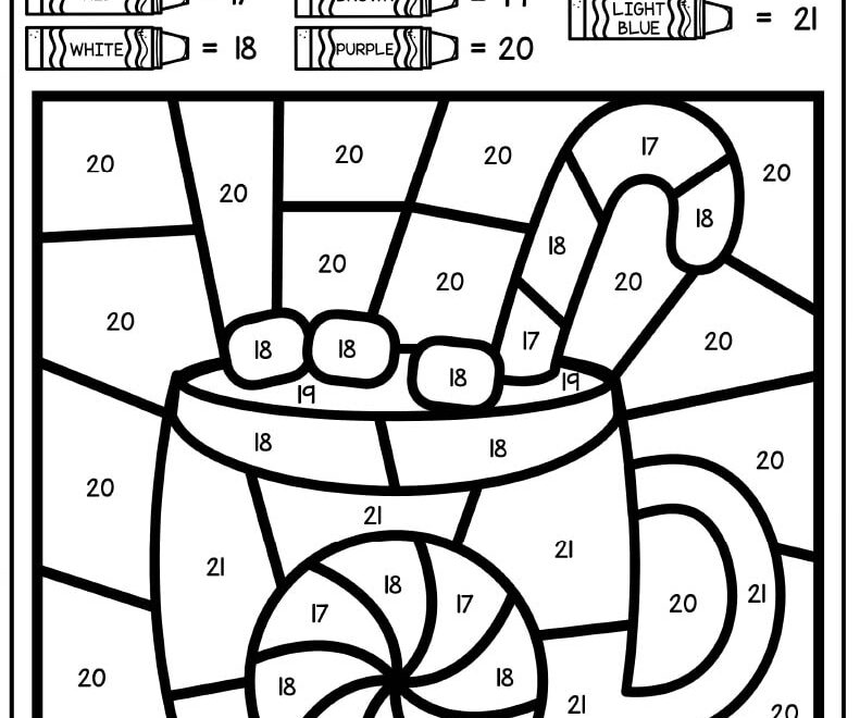 Winter Color By Number Pages FREE Kids Activity Zone