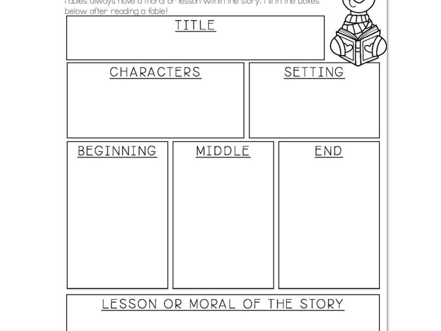 Winter Early Finishers 2nd Grade ELA Fables Figuring Out Fables Lucky Little Learners