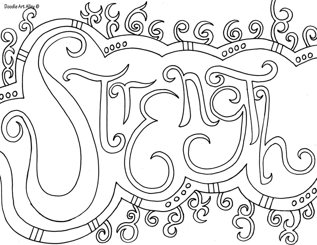 Word Coloring Printables For Adults