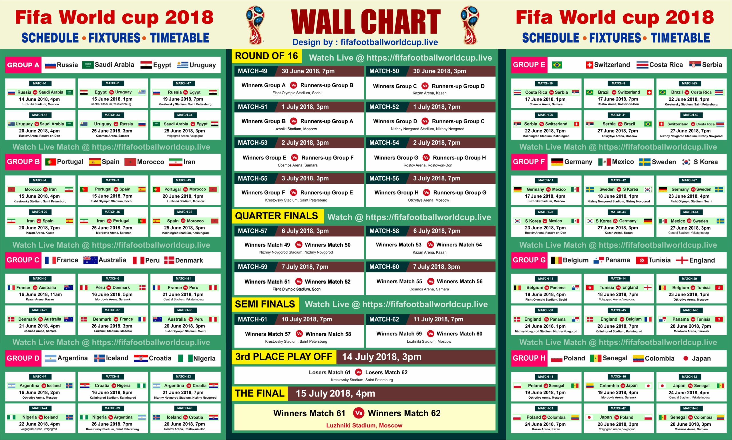 Printable Fifa World Cup Schedule Printable Fifa World Cup Schedule
