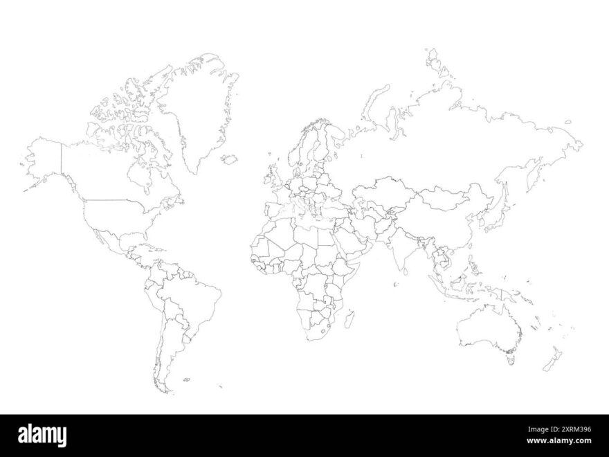 World Map Outline Fotos Und Bildmaterial In Hoher Aufl sung Alamy