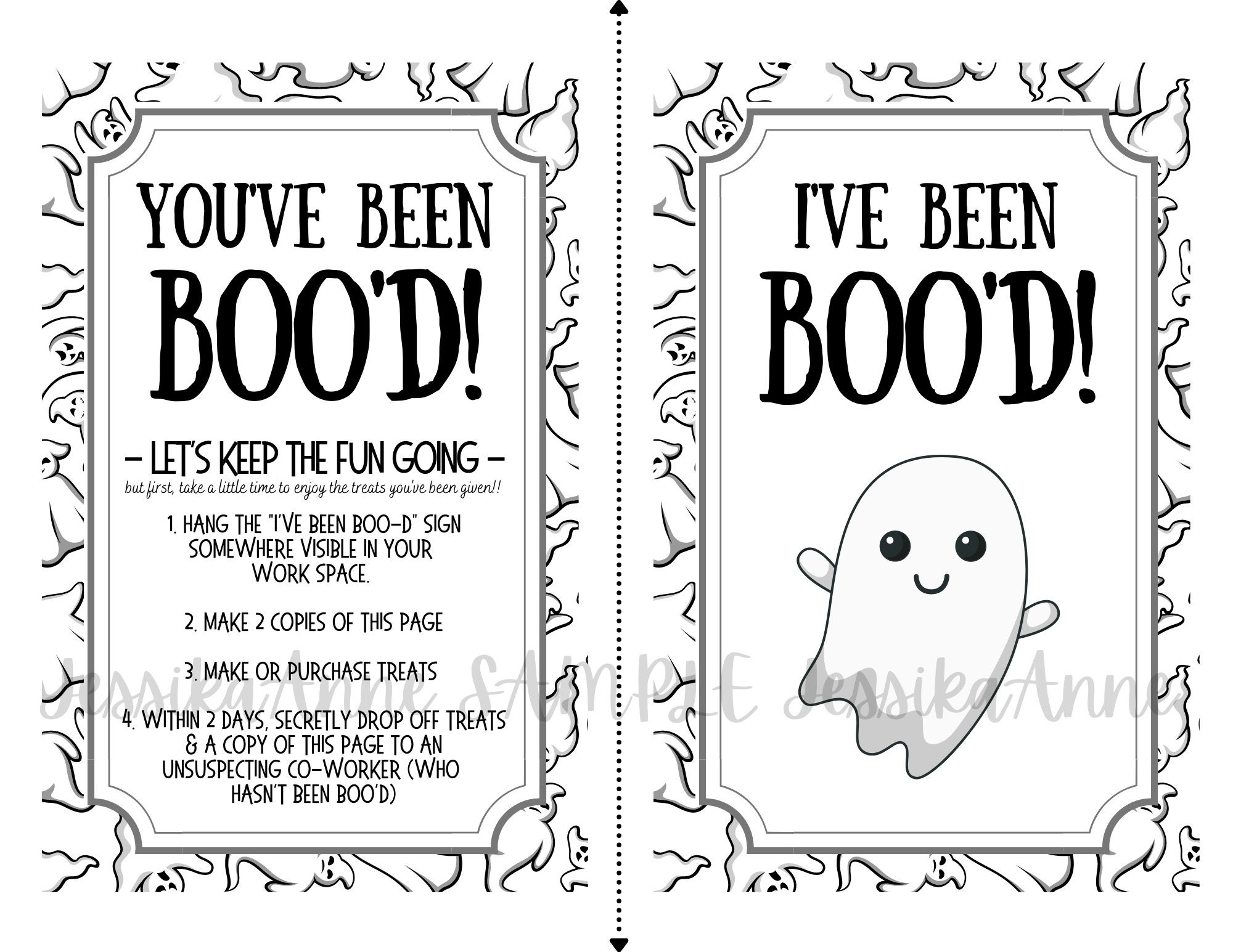 You ve Been Boo d Printable AT WORK Halloween Sign We ve Been Boo d Tradition Etsy